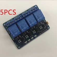 5 шт. 24 В 4-Канальный Релейный Модуль управления оптопара изоляции низкого уровня триггерного реле 4 Cannel 24 В 4-Канальный Релейный Модуль