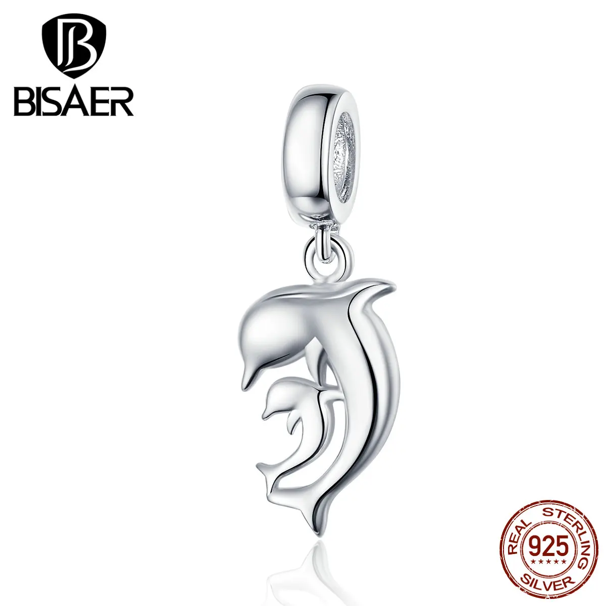 Подвески с дельфинами BISAER серебряные подвески для мам и детей браслеты