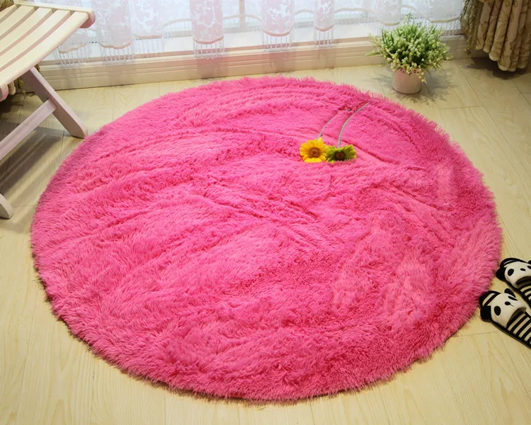 Горячие продажи высокого качества коврики современные лохматые круглый коврик и ковры для спальни ковер для дома йога коврик DIA100cm