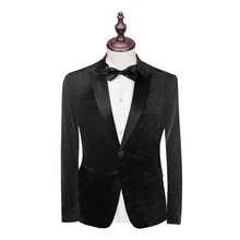 Классический стиль, 4 цвета, пиджак, пиджак с остроконечными лацканами, Блейзер, бархатная куртка для мужчин, пальто, бархатный блейзер для жениха, 1 шт., мужская одежда