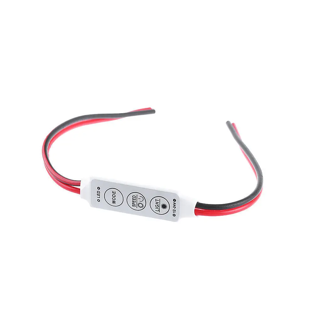 DC12 24V 3 ключа Мини светодиодный светильник полосы оголенный провод встроенный