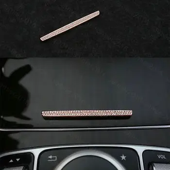 

Rose Gold Diamond Style Cup Holder Stripe Trim Fit For Benz GLC Class X205 16-17