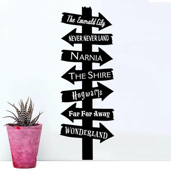 

42*121cm Road sign signage Removable Wall Sticker Art Mural Home Decals Stickers Decor DIY For Bedroom Art Wall Sticker