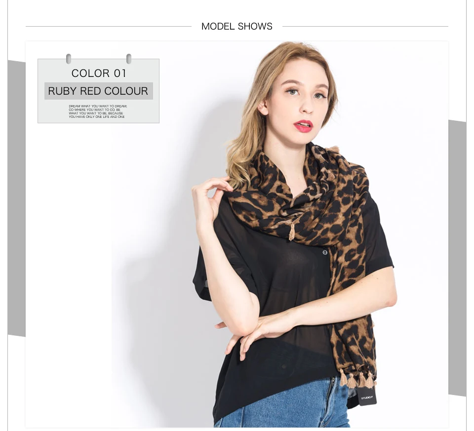 [RUNMEIFA] Fashion Women Wild Leopard print scarf shawls and wraps Sjaals famale Cotton Long Cape Shawl Scarves foulard femme