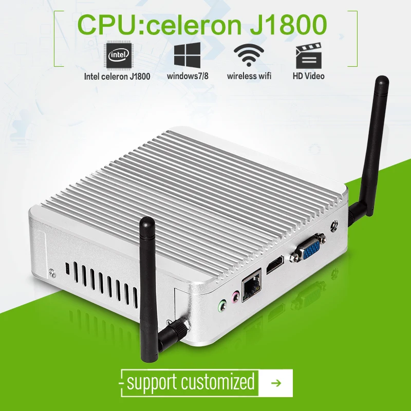  Window7/8/ubuntu embedded mini pc for X30-J1800 dual-core celeron desktop computer with 4G RAM 64G SSD tv box mini tablet 