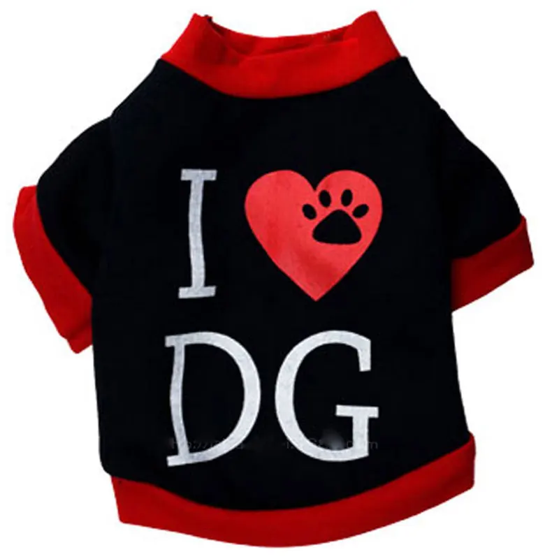 Brand Dog Clothes Printed Pet Clothing Tshirt Vest Coats Costumes