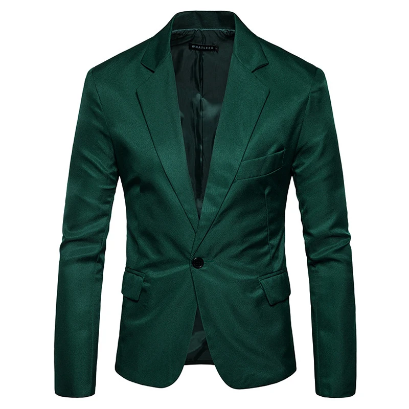 Классический Один на пуговицах, с разрезом блейзер с лацканами для мужчин 2019 осень новый тонкий костюм пиджак для мужчин бизнес