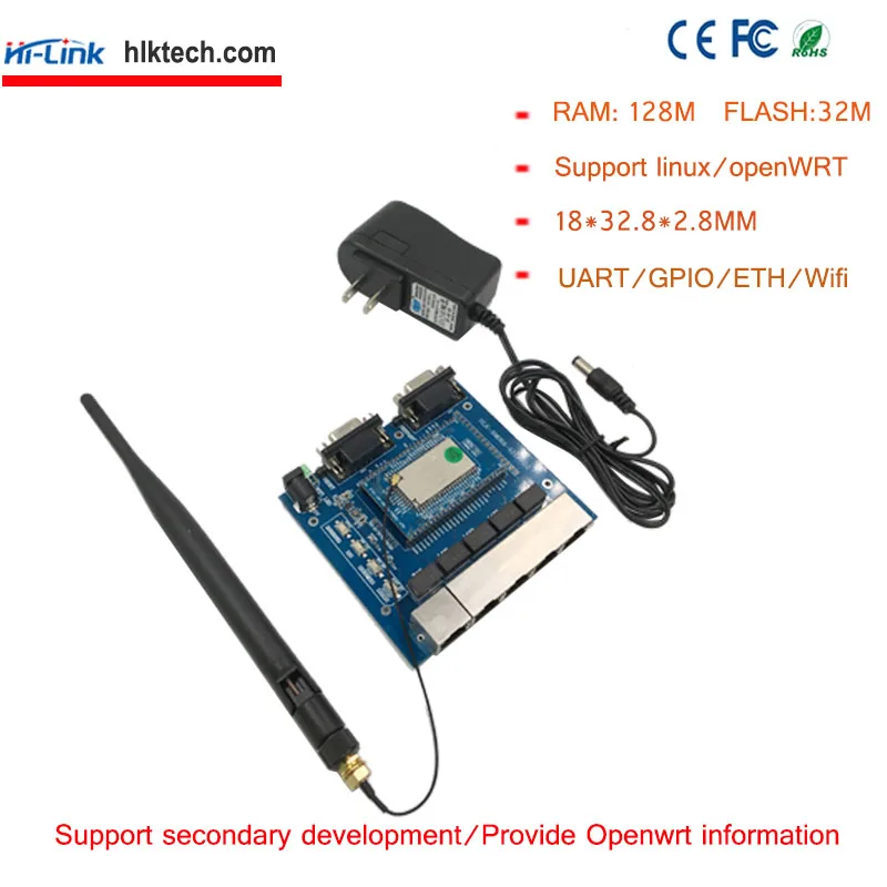 Бесплатная доставка 100 шт./лот HLK 7688A AURT Беспроводной Wi Fi модуль MT7688AN Чип поддержка