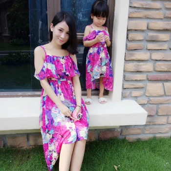 

Mother Daughter Dresses Family Clothing Matching Mother Daughter Clothes Family Look Dress Roupa Mae E Filha Rapa Mama E Hija