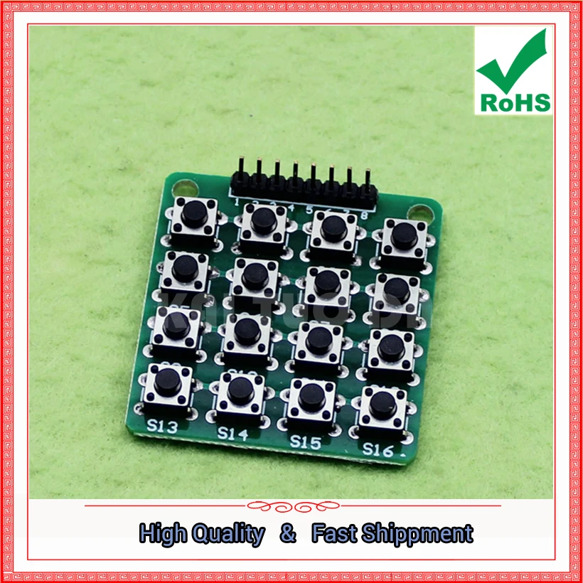 

Microswitch Push Button 4X4 Matrix Keyboard 16 Keypad External Expansion Key board Module 4*4 C3A2