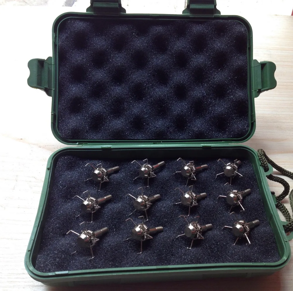 

12 pcs Steel Tip Arrowheads for Archery Hunting Fiberglass Arrow and Bow +1 box