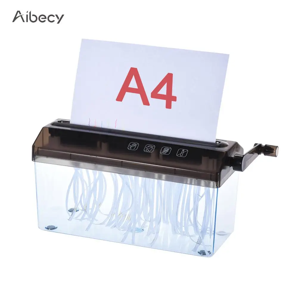 

A4 9" Paper Shredder Shredded Paper Manual Hand Paper Shredder Document File Handmade Straight Cutting Machine for School Office