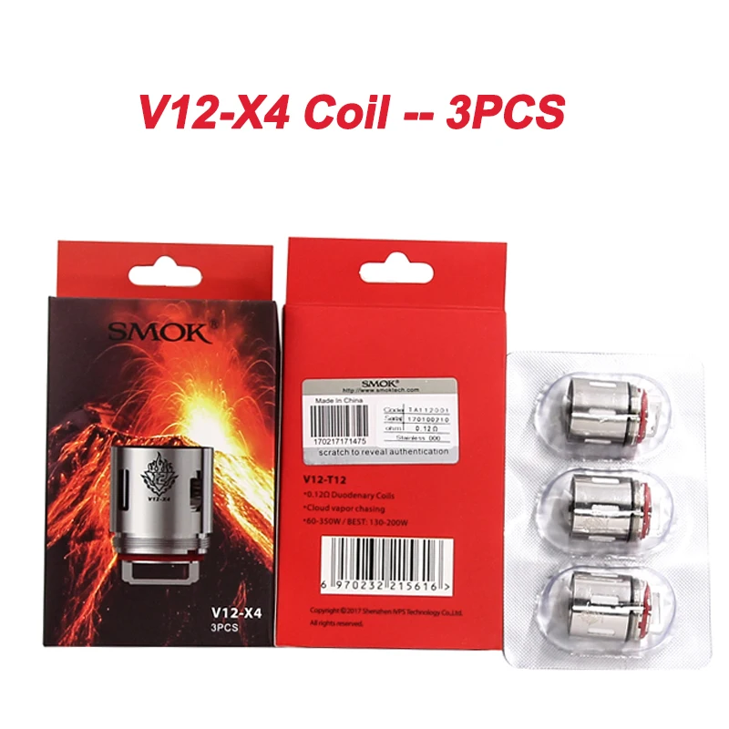 SMOK V12-RBA TFV12 катушка бака 3 шт. V12-X4 Головка Катушки для SMOK 6 мл емкость TFV12 облако зверь король атомайзер ядро