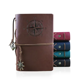 

Vintage Retro Personality Travel Diary Journal Notebook Spiral Ring Binder Diary Book blank pages without lines