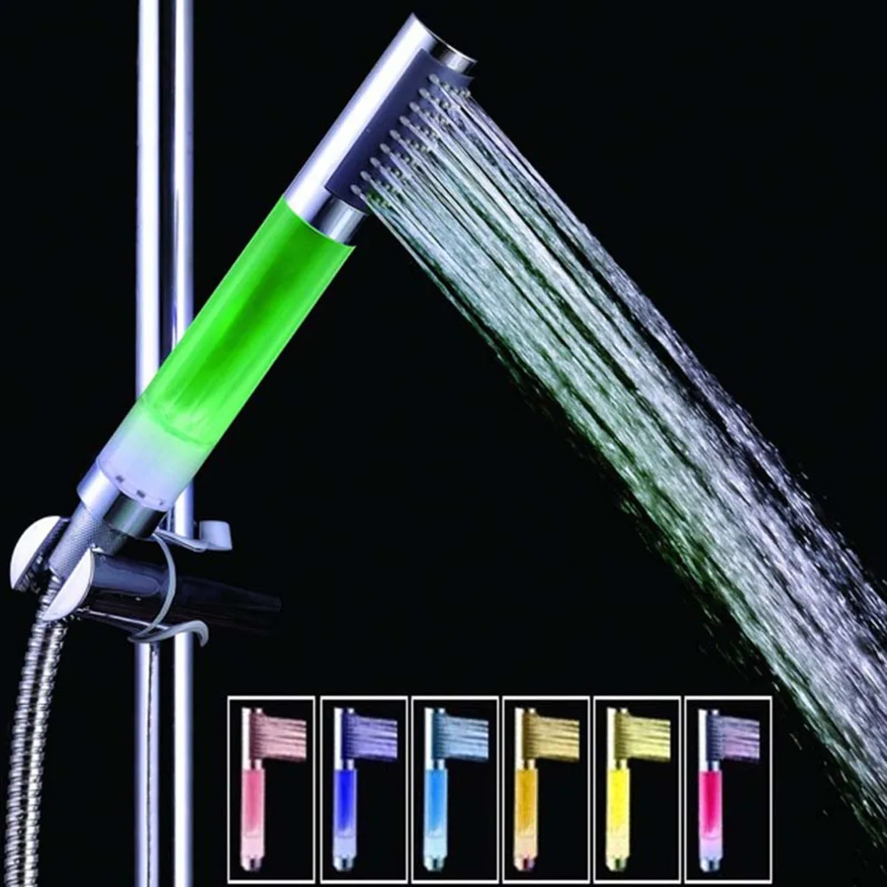 1 шт. ручной 7 светодиодный цветов Изменение светодиодный Романтический автоматический душ для ванной насадки для душа