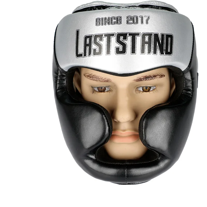 Муай Тай ММА боксерский шлем дети взрослые Grappling боевые искусства защита для головного убора ушу, тренировочные снаряжение DBE - Цвет: silver