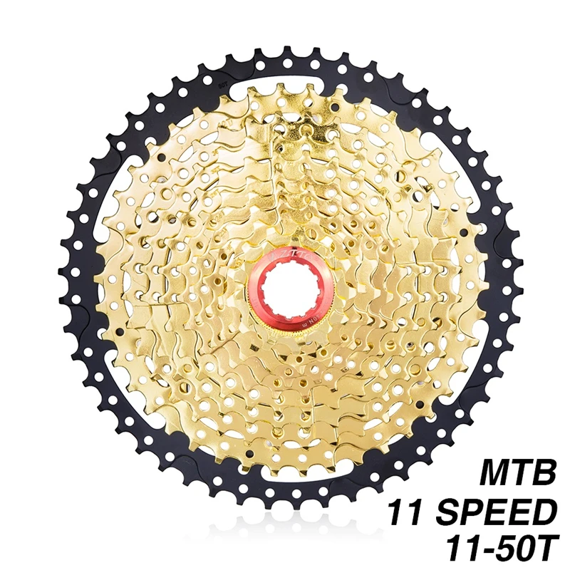 MTB 11 Скорость кассета Черное золото золотой s 50 т широкий соотношение свободного