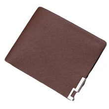 Модный дизайнерский однотонный мужской клатч из искусственной кожи, кошельки с зажимом для денег Carteira, двойной Кошелек carteira masculina