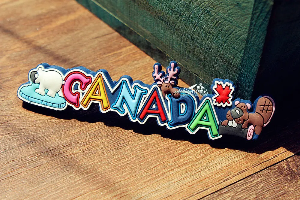 Canada Tourism Tourist Travel Souvenir 3D Rubber Fridge GIFT