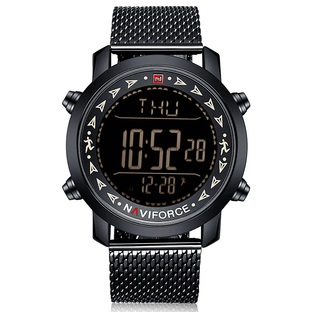 Бренд Naviforce цифровые часы мужские шагомер многофункциональные спортивные Relojes