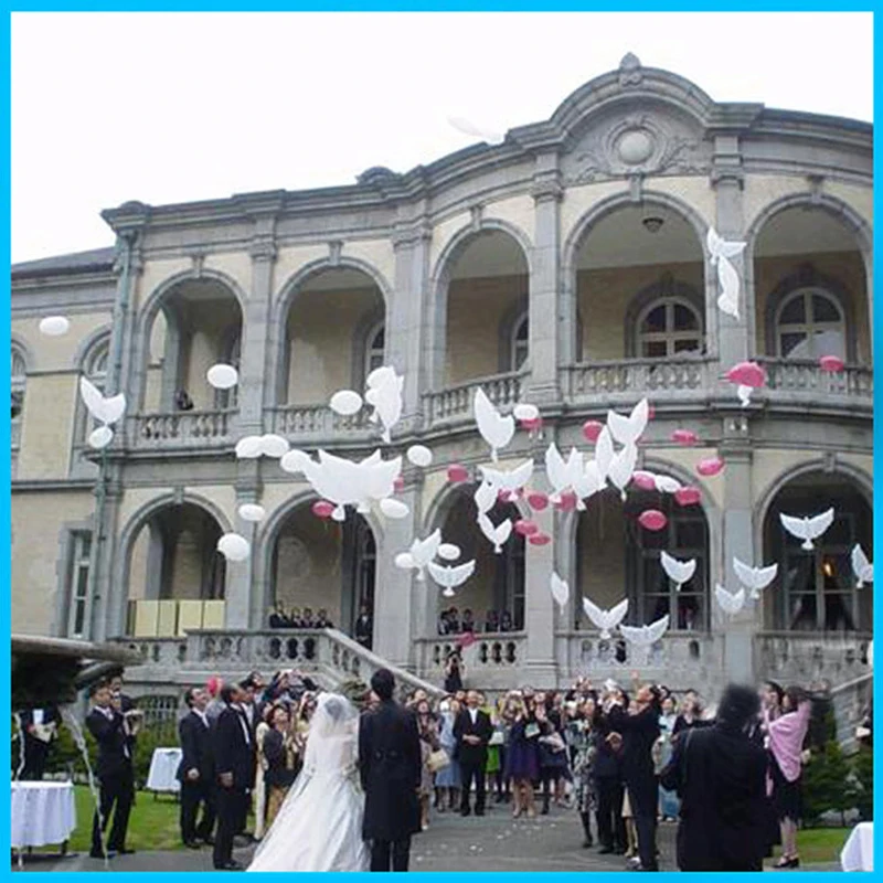 2018 Baby Shower 20 шт. 105x48 см гелий для голубей Свадьба эко шары Летающий белый голубя