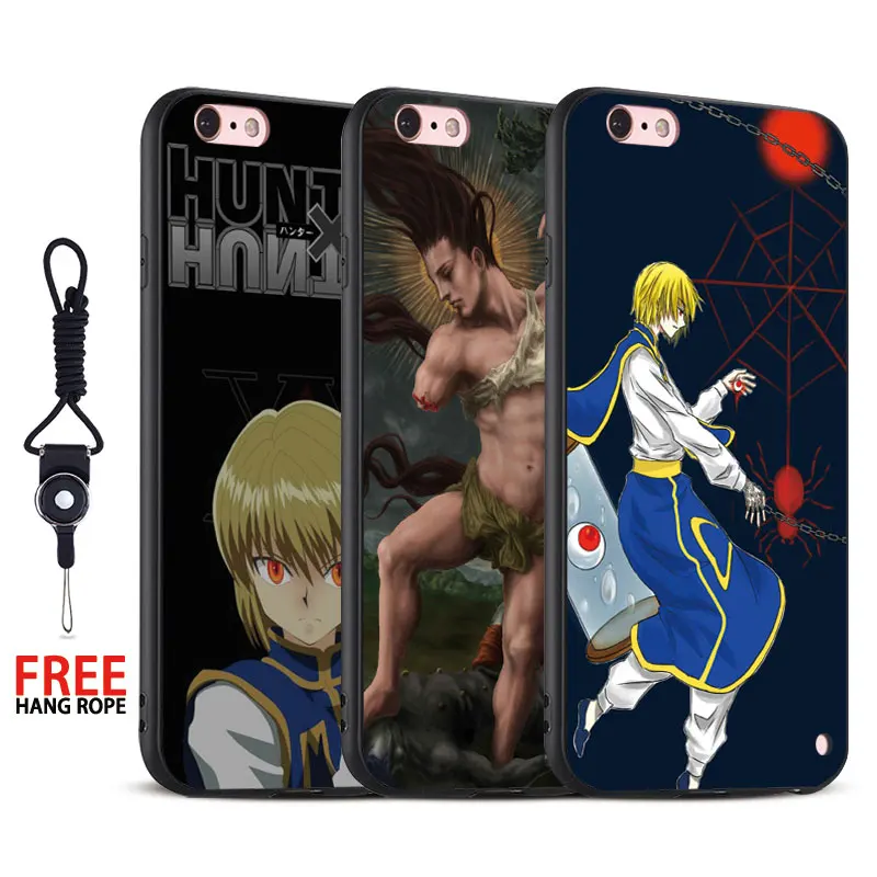 

HUNTER HUNTER Drawing Coque Hang Rope Tpu Soft Silicone Mobile Phone Case Cover Shell bag For Apple iPhone 5 SE 5S 6 6S 7 Plus