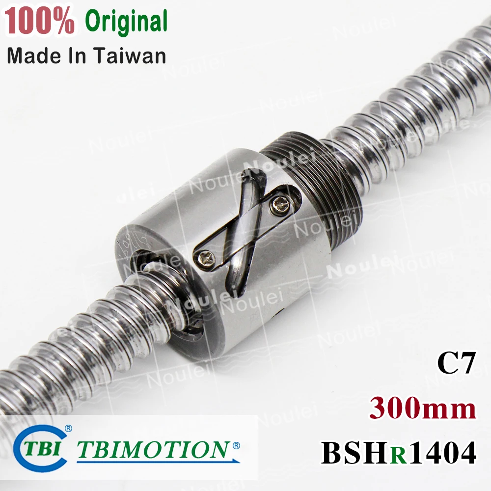 

Taiwan TBI 1404 ball Screw 300mm C7 4mm dia with BSH1404 nut CNC 3d printer parts