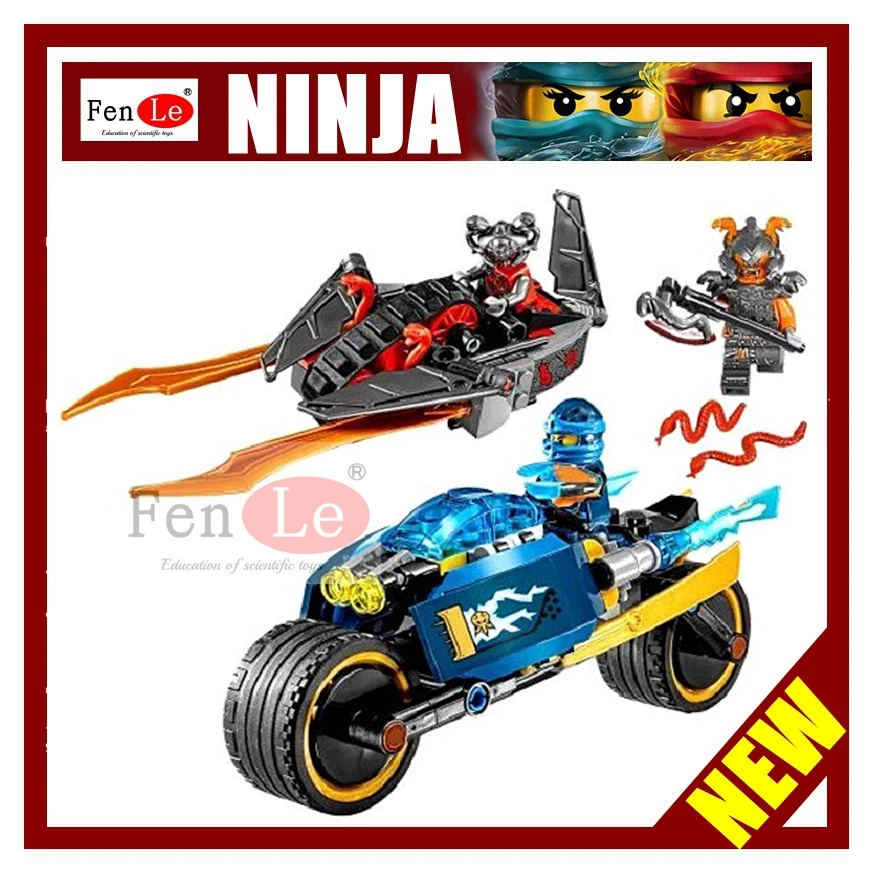 

10579 219pcs Ninja movie Thunder motorcycle Model Building Blocks Set Bricks Compatible with 70622 toy for children