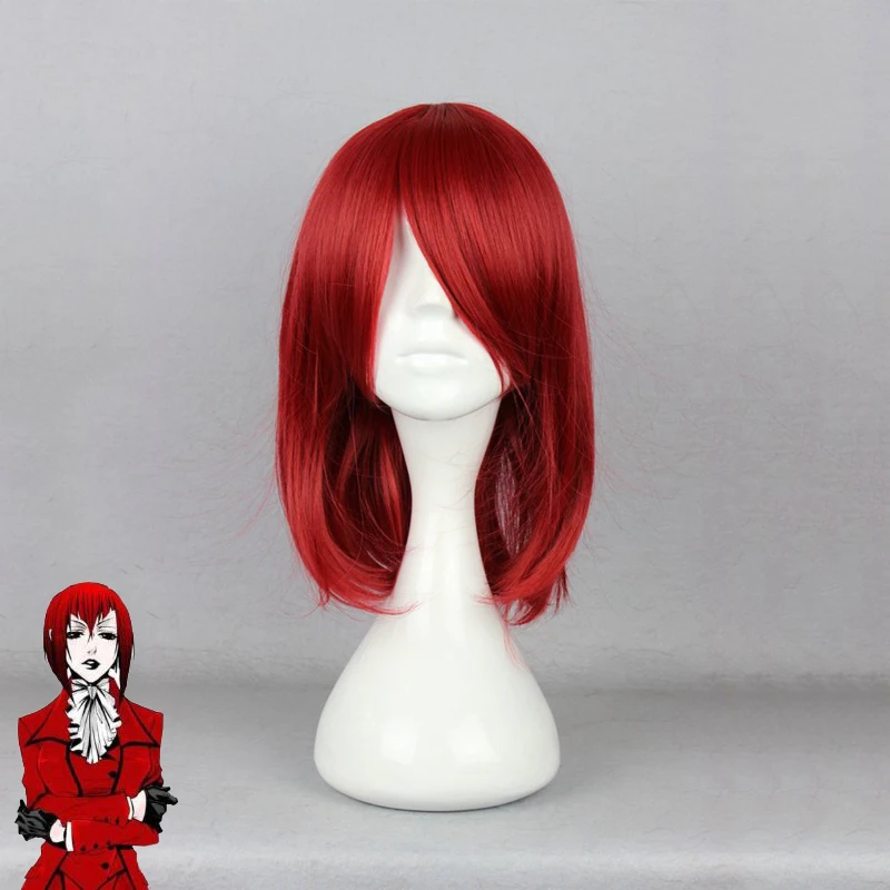 

Black Butler Wig Grell Sutcliff Cosplay Wig Halloween Carnival Party Wig