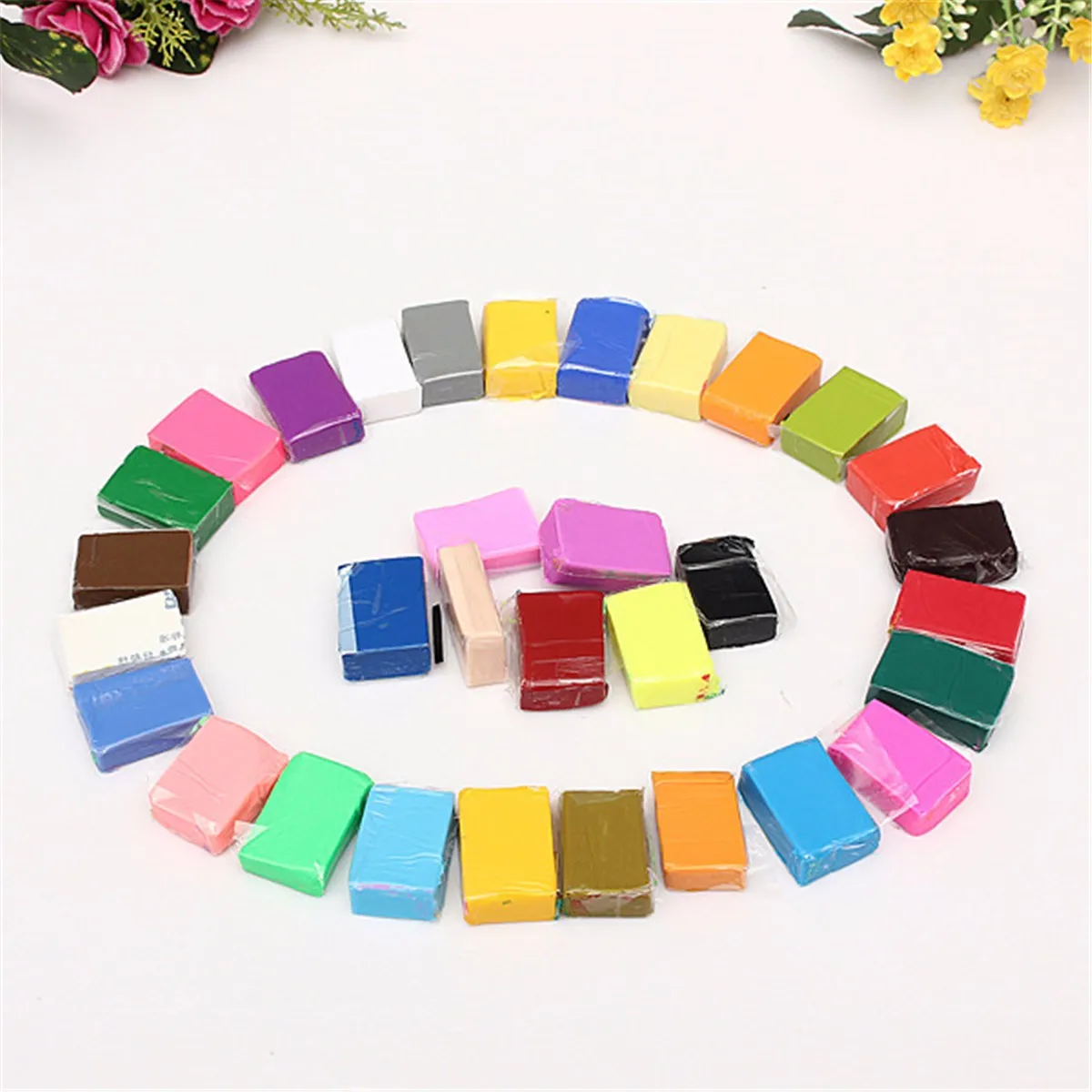 

Light Clay Air Dry Polymer Plasticine Modelling Clay Super Light DIY Soft Crea.tive Handgun Educational Clay Toys 32 Color/set