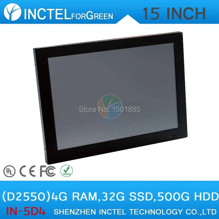 

LED 2mm Panel All in one Touchscreen Computer with HDMI 2*RS232 Intel Atom D2550 Dual Core 1.86Ghz 4G RAM 32G SSD 500G HDD