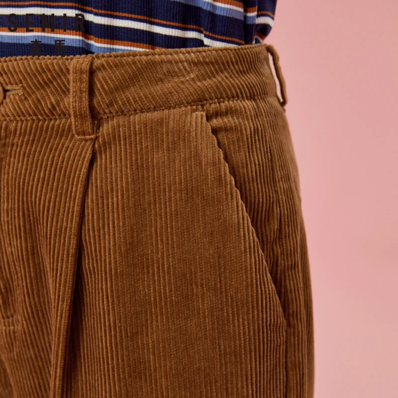 Женские укороченные вельветовые брюки SEMIR из 100% хлопка женские классические