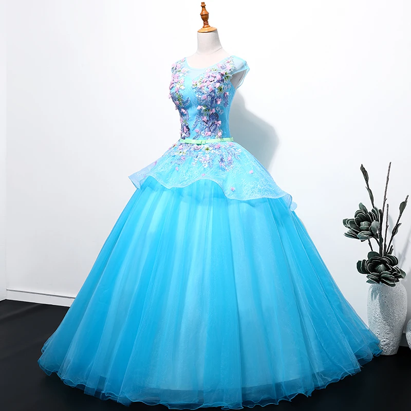 Quinceanera платья для женщин Банкетный милое бальное платье карамельный цвет