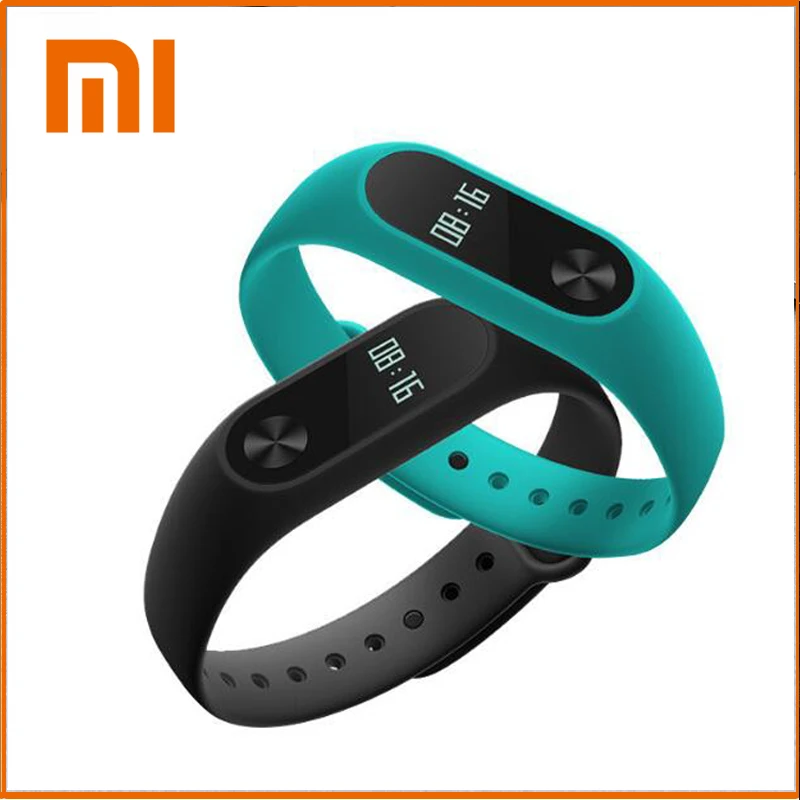 Оригинальный Смарт браслет Xiaomi Mi Band 2 с OLED экраном фитнес пульсометром наручные