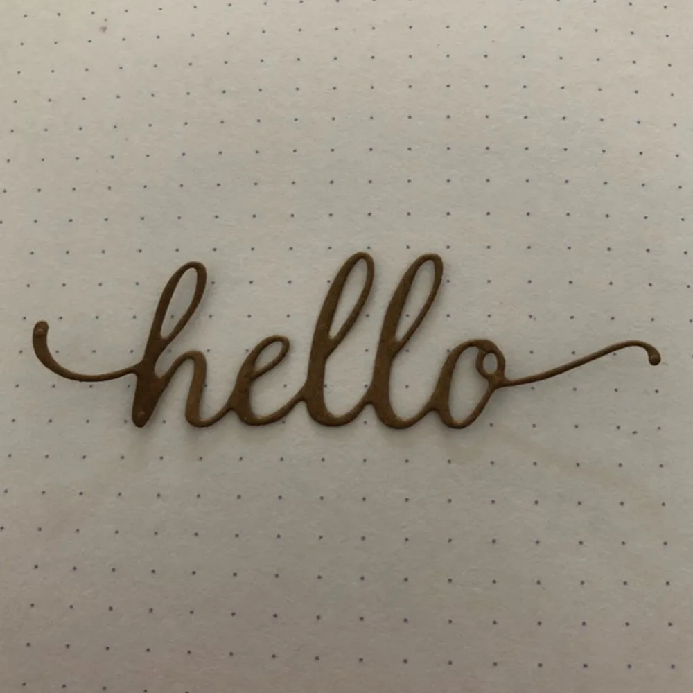 

HELLO Words Metal Cutting Dies Stencils For Scrapbooking Paper Cards Crafts DIY 2019 New