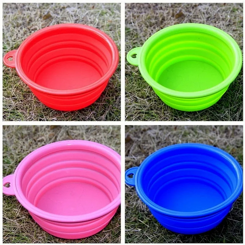 Pet Products silicone Bowl pet folding portable dog bowls wholesale for