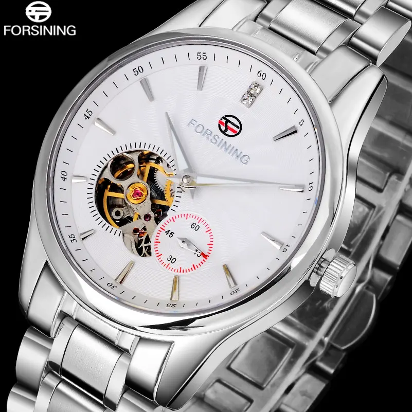 

FORSINING Luxury Dress Mechanical Watches Men Fashion Full Stainless Steel Tourbillon Automaitc Wristwatches Relogio Masculino