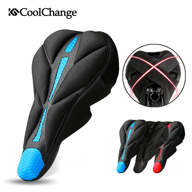 

2017 CoolChange Bike Saddle Thick Sponge Bicycle Saddle Cover Cycling Seat Comfortable Cushion Soft Seat Cover for Accessories