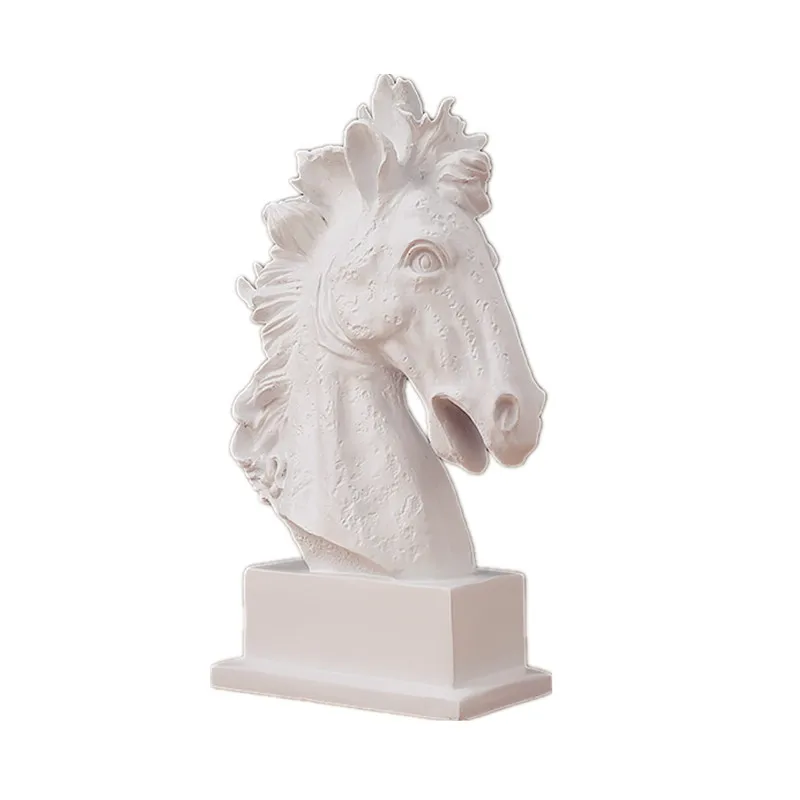 

Nordic Modern Horse Head Statues Animals Art Sculpture Resin Craft Home Decoration Crafts Room Wedding Gifts R653