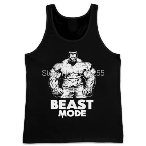 

Beast Mode Gym Wear Tank Top Fashion Unisex Bodybuilding Fitness Vest Men's Sleeveless Printed Custom Casual Tank Tops