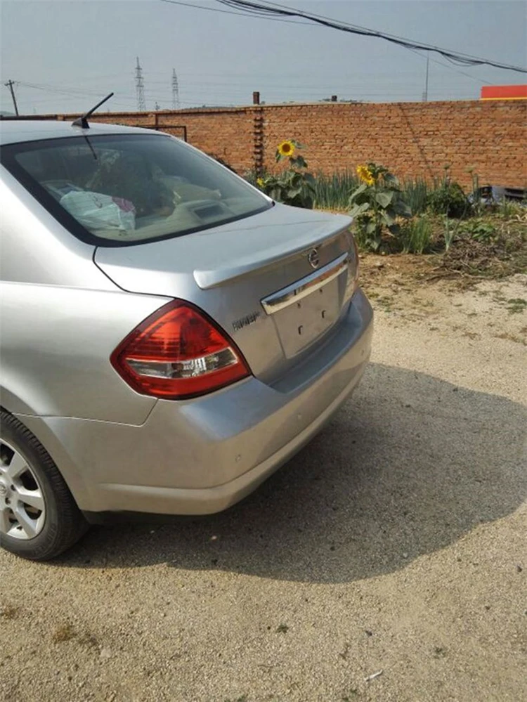 Для NISSAN TIIDA спойлер 2003-2007 Versa спойлер высокого качества ABS Материал заднее крыло автомобиля праймер цвет задний спойлер