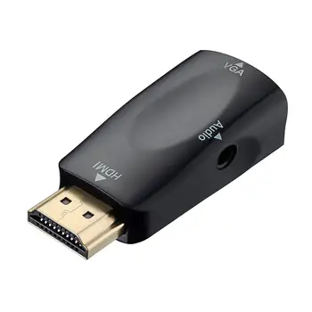 

HDMI To VGA Adapter Converter Cable With Audio Cable Support HD 1080P For PC Laptop