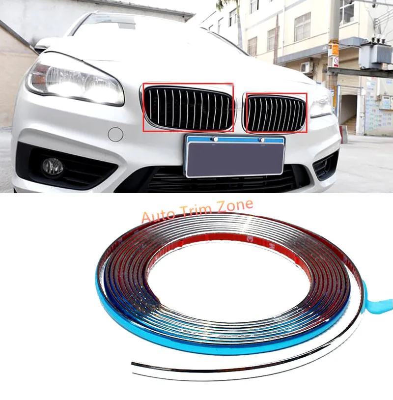 

1 Set ABS Plastic DIY Chromed Front Radiator Grille Trim For BMW 2 Series Active/ Gran Tourer F45 F46 2015-2018