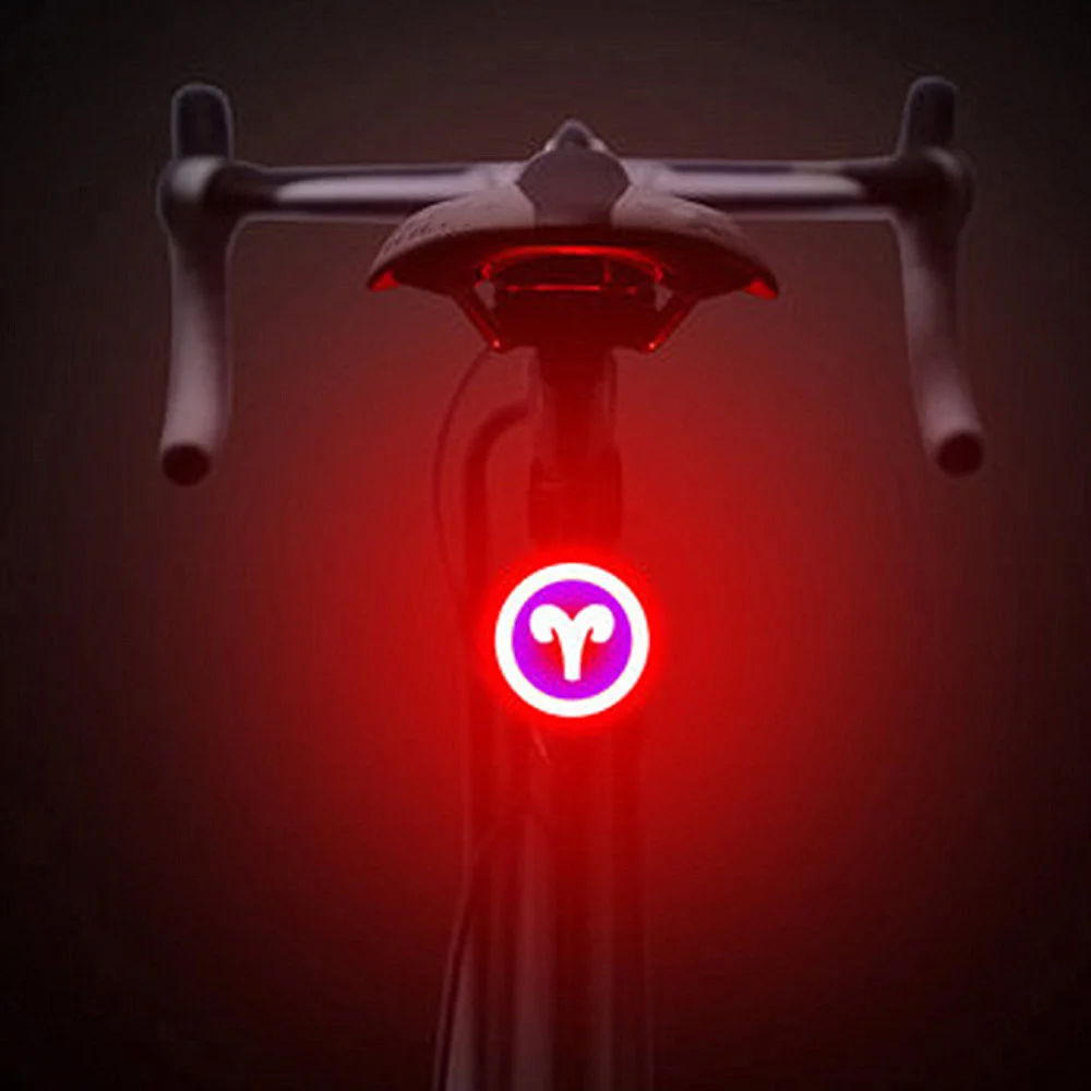 Discount 6 Lighting Modes Constellation Bicycle Light USB Charge Led Bike Light Flash Tail Rear Bicycle Lights for Mountain Bike Seatpost 4