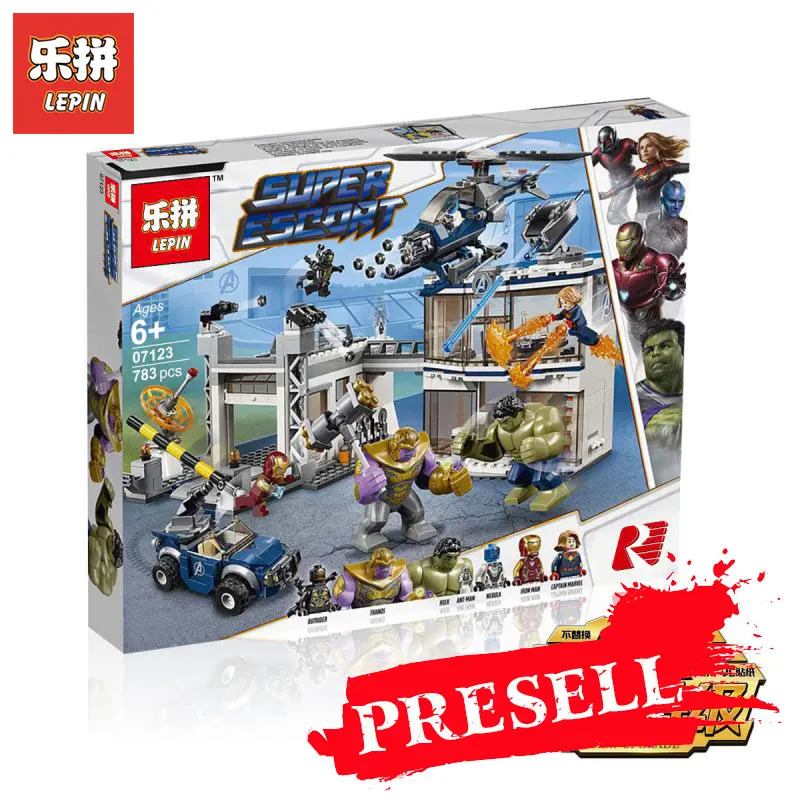 

LEPIN 07123 Super Heroes Avengerss Compound Battle Compatible Legoing 76131 Model Building Blocks Bricks Educational Toys Gifts