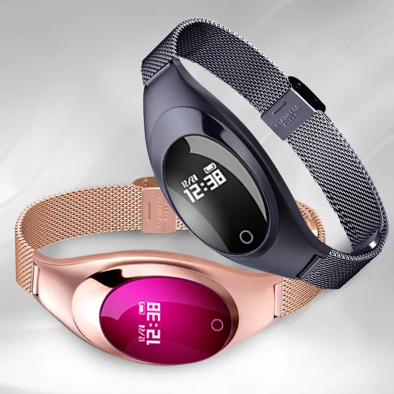 Woman gem smart bracelet blood pressure blood oxygen detection heart rate monitoring exercise call remind Bluetooth sports watch