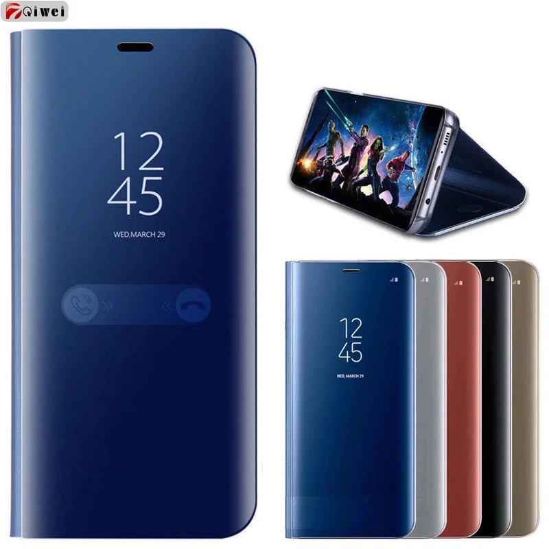 Чехол для Honor 7A Pro 5 7 дюйма зеркальные чехлы подставки телефонов Huawei Y6 Prime 2018 чехол A