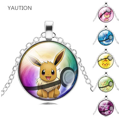 Женское Ожерелье Pokemon Evee YAUTION массивное ожерелье с подвеской в виде хрустального