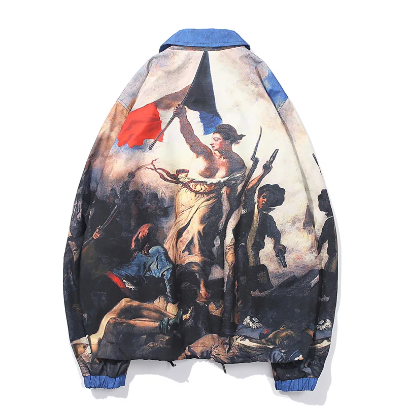 Plegie Turn-down Collar Vintage Full Printed Mens Jackets Coats 2018 Autumn Fashion Casual Streetwear Hip Hop Jacket Windbreaker Plegie Turn-down Collar Vintage Full Printed Mens Jackets Coats 2018 Autumn Fashion Casual Streetwear Hip Hop Jacket Windbreaker