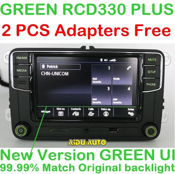 

AIDUAUTO RCD330 Plus Radio Green Button light For Skoda Octavia fabia